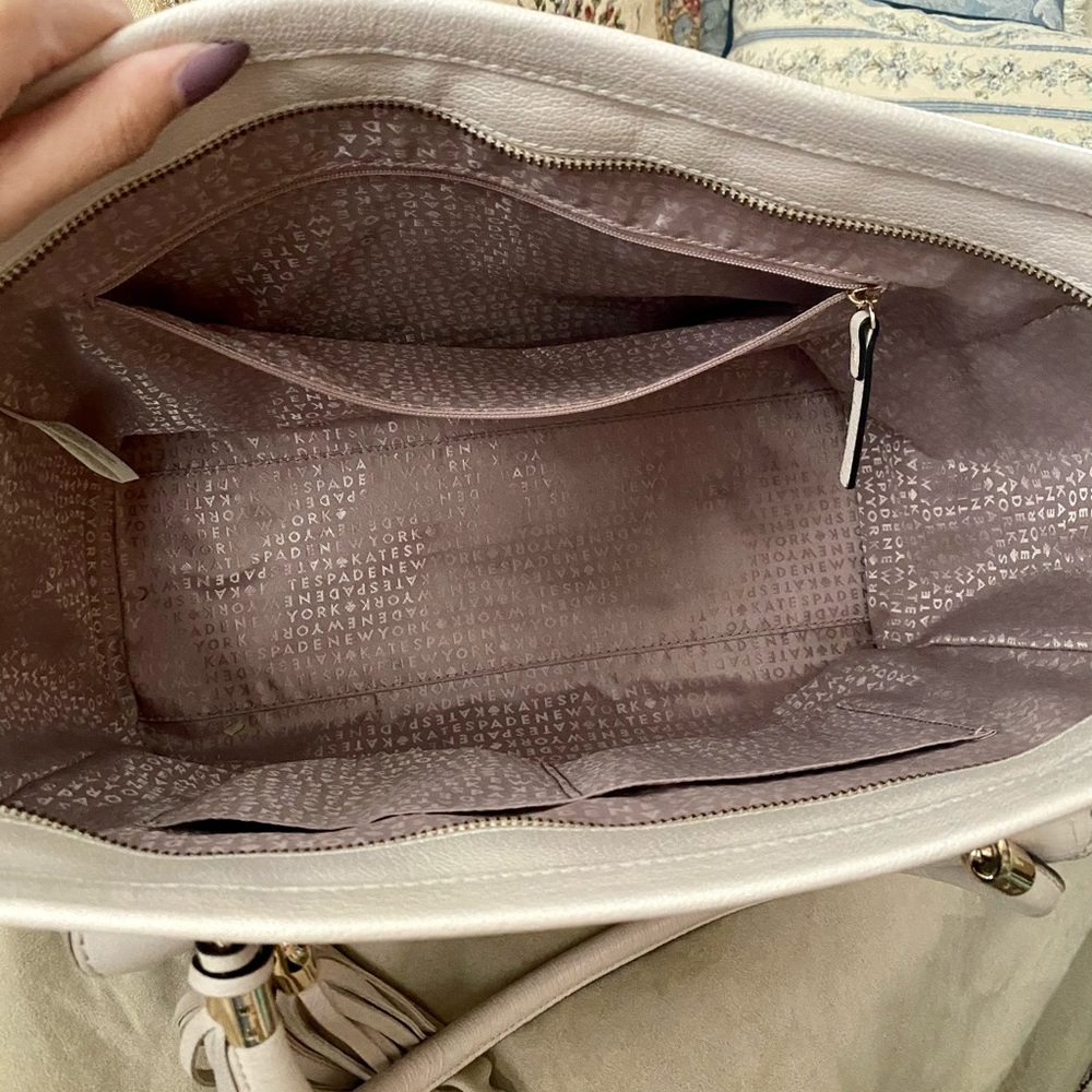 Kate Spade | Longacre Court Cal Pebble Tassel Tote Bag - Picture 7 of 14